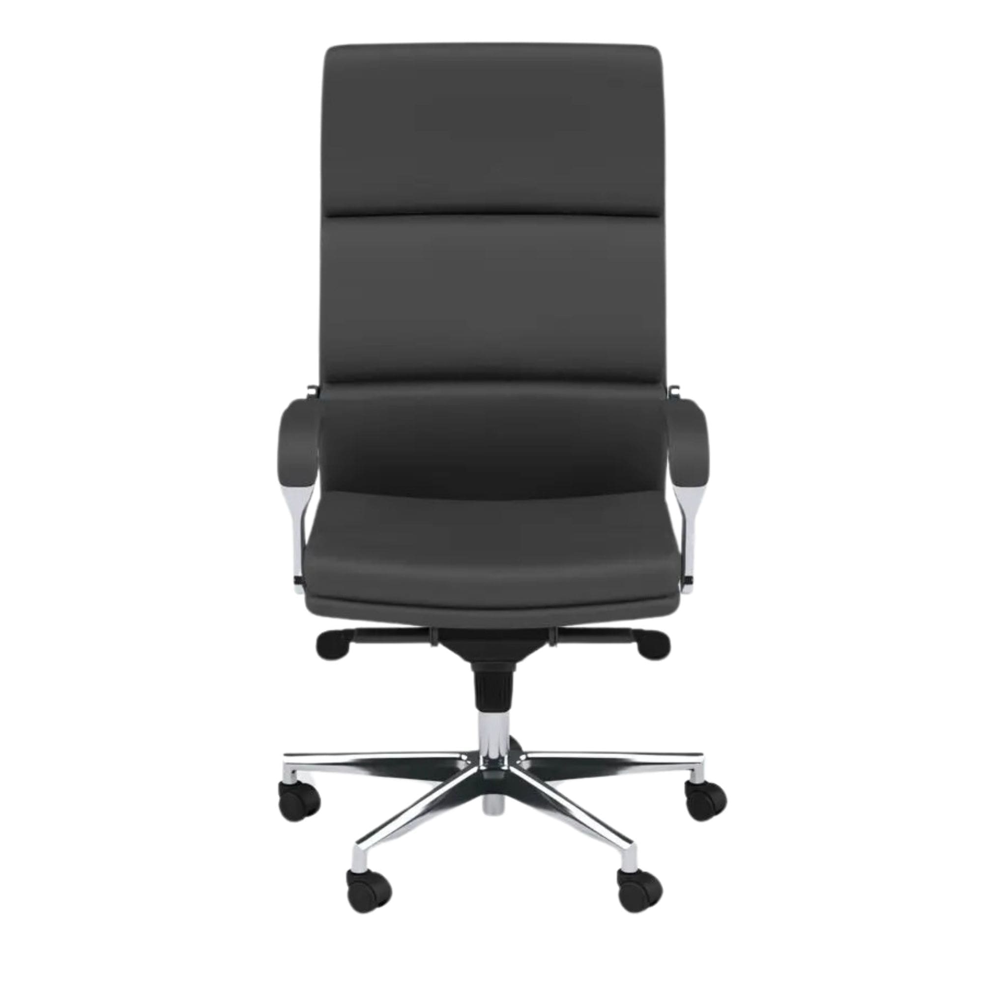 Comfort and authority combined in this high-back executive chair.