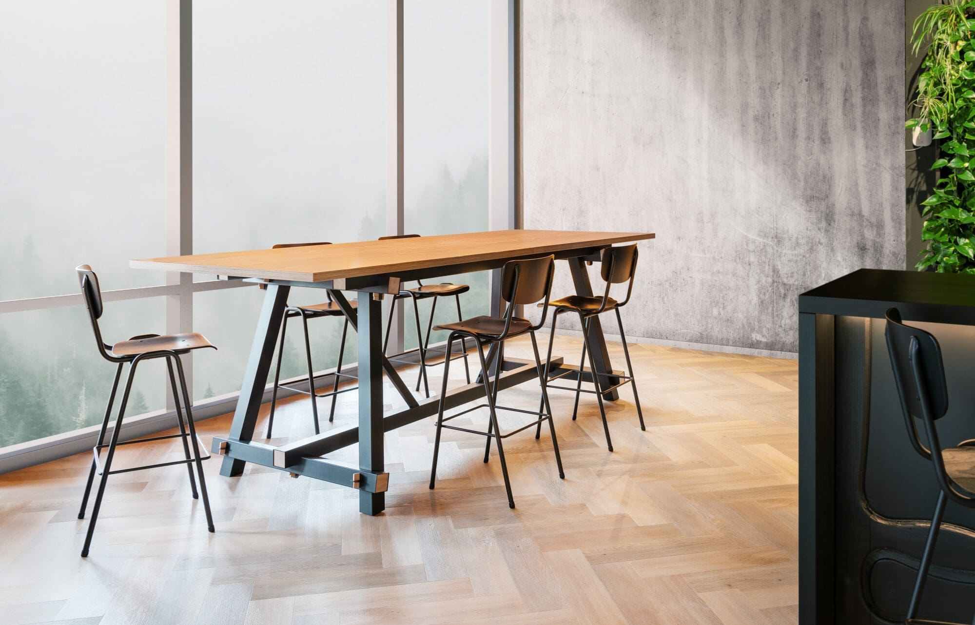 vepa_timber-statafel-9011-zwart-fijnstructuur-barkruk-400-zwart-sfeer-omgeving_dsc1726-2-2000x1282