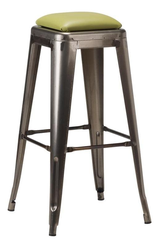 french-bistro-high-stool-gun-metal-grey-lime-green-seat-pad-1