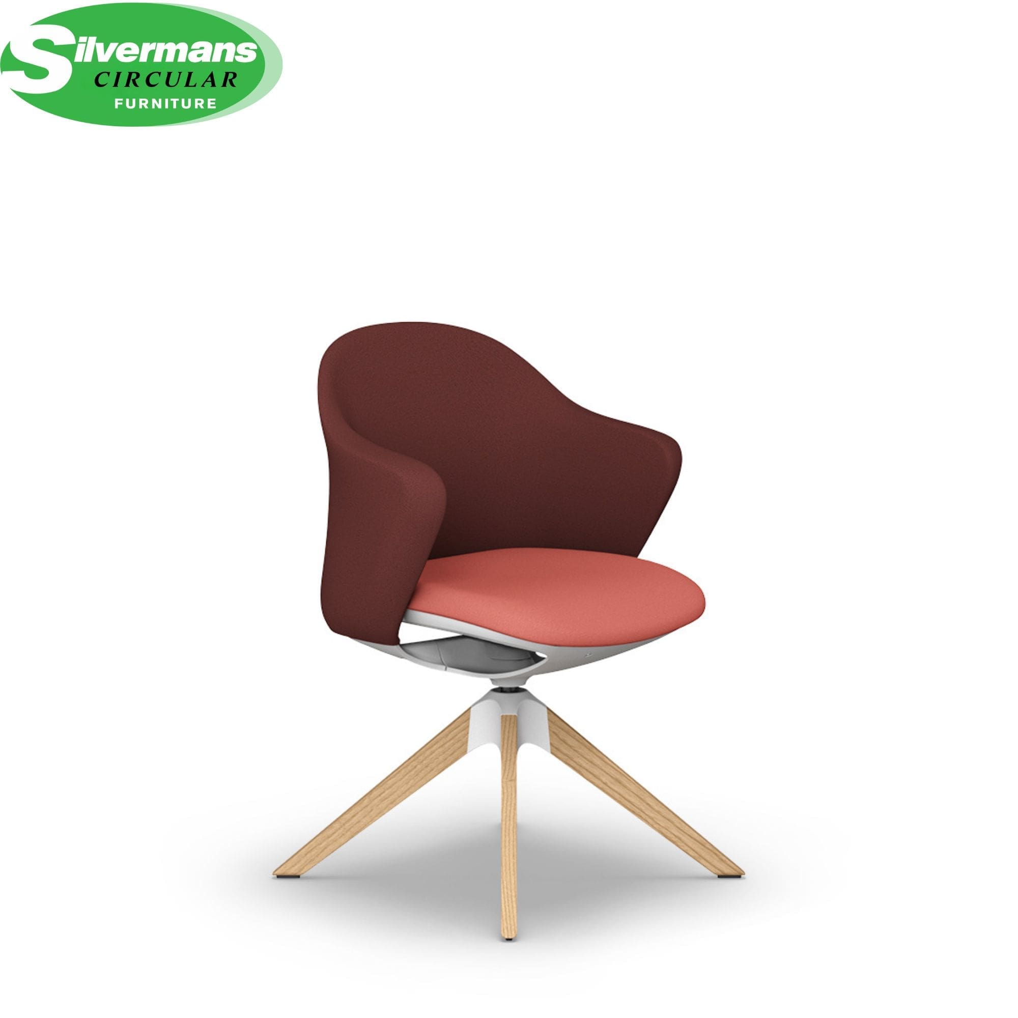 Swivel Chair For Cosy Offices And Home - (se:flair) 4-Legs Wooden Frame