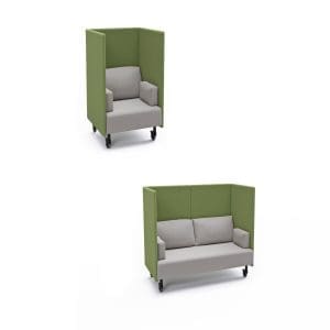 Lounge - 1 & 2 Person High Back Mobile Sofas