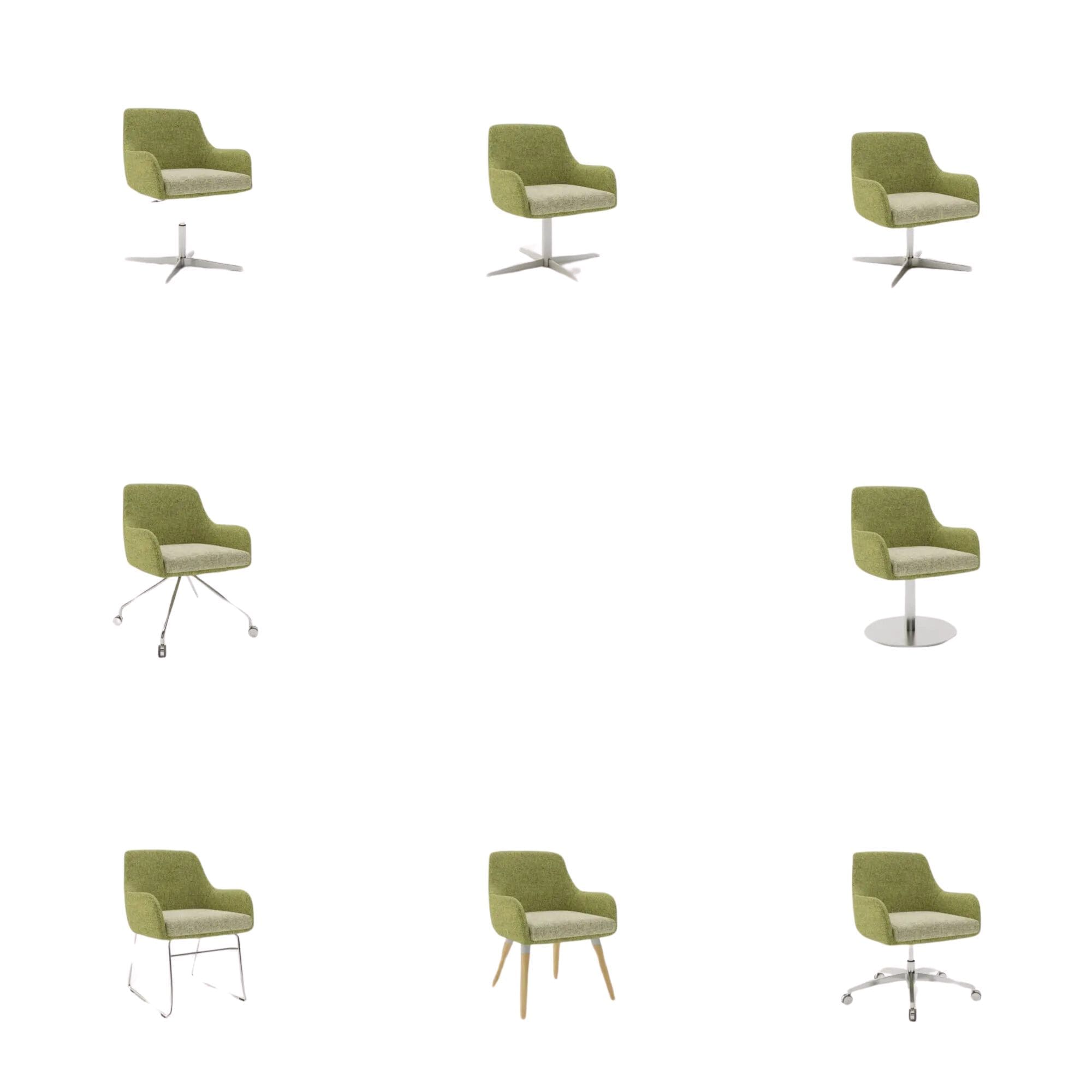 Collection of upholstered seating.