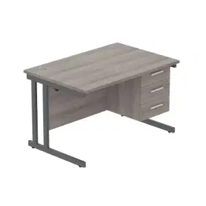 Office Basics - Desk & 3 Draw Fixed Pedestal (800mm)
