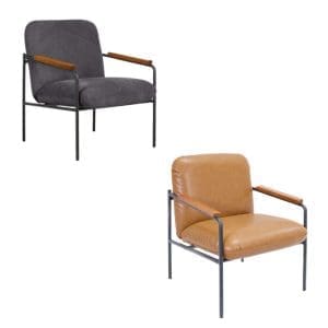 Seattle Reception Chair with Wooden Arm Pads
