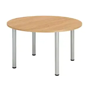 Office Basics - Pole Leg Round Meeting Table