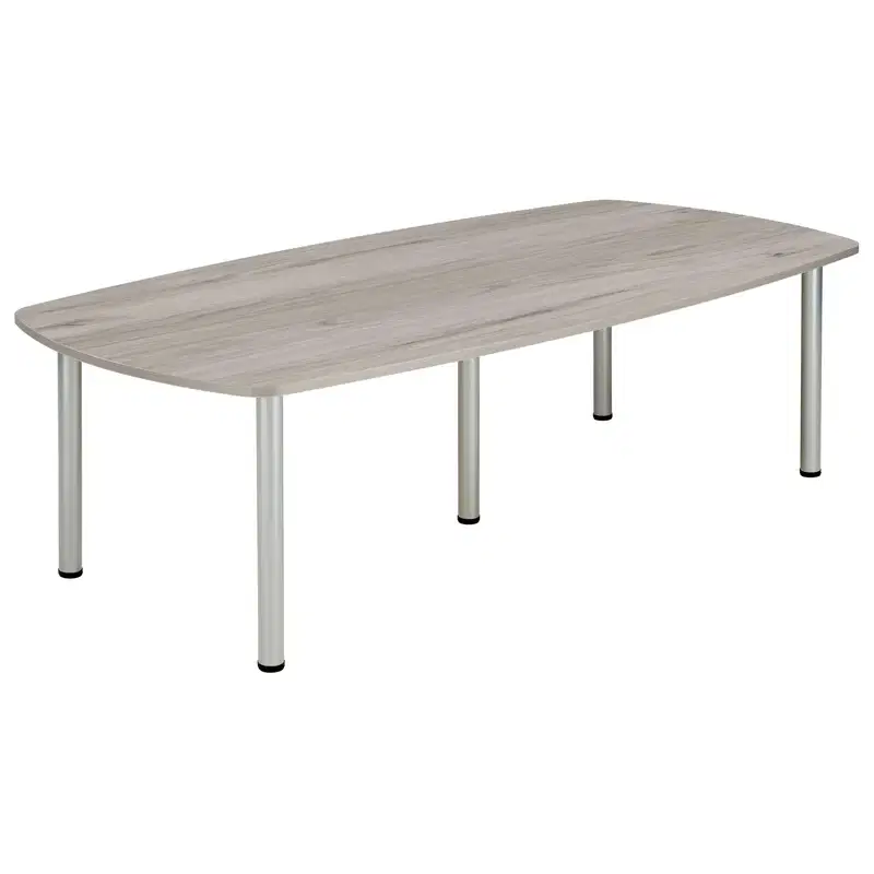 Office Basics - Pole Leg Barrel Shaped Meeting Table